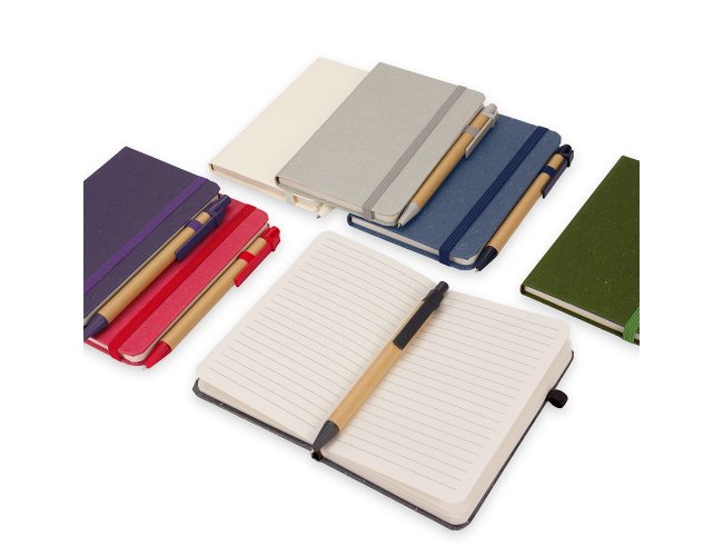 Caderneta Palha de Trigo com Caneta 14x9